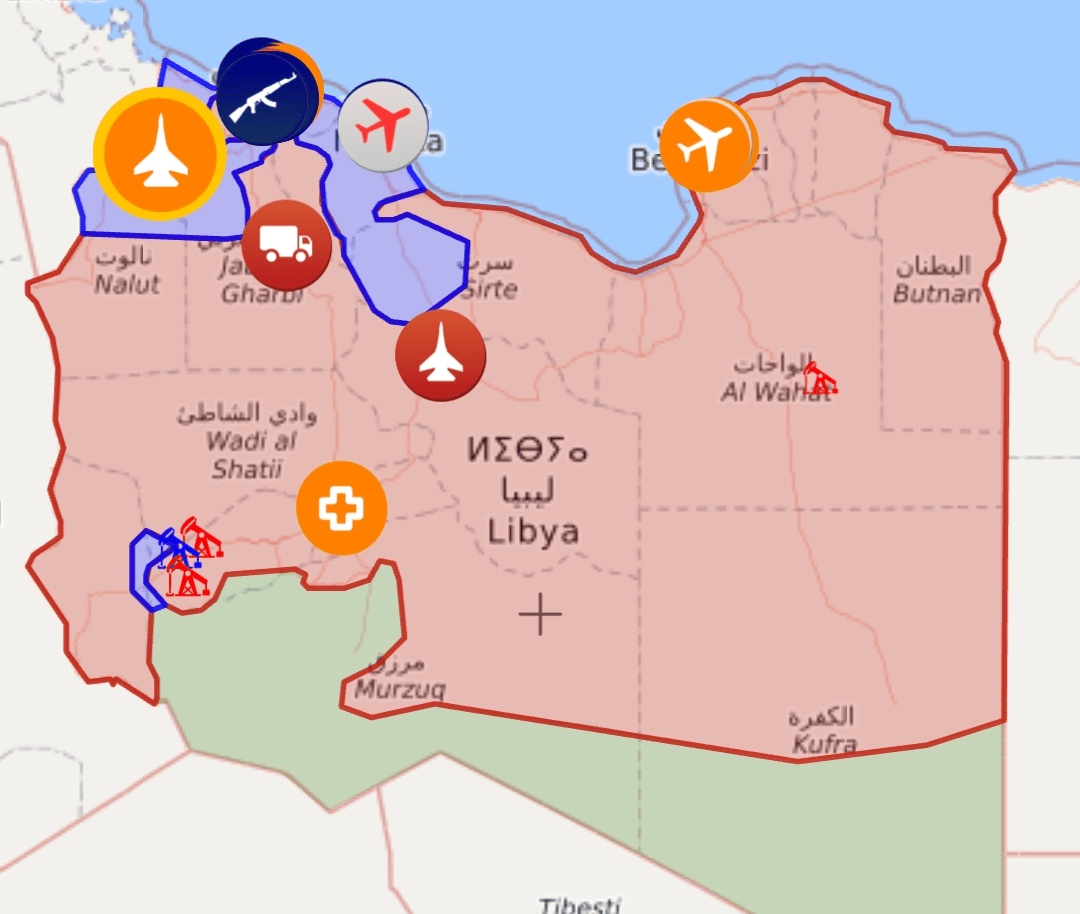 利比亚各方势力分布图图片
