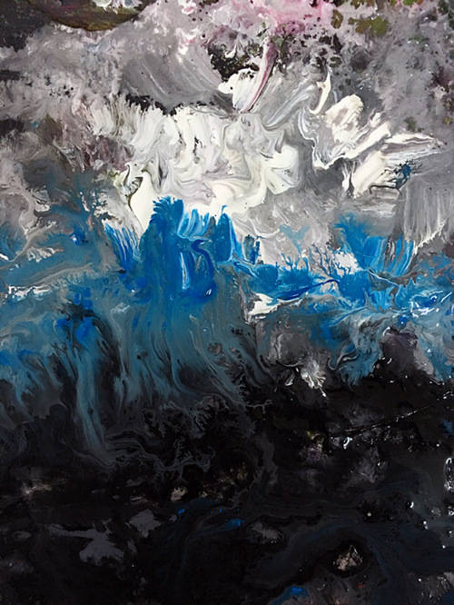 纪刚老师的抽象画作品充满想象力,直抒胸臆,在画面渲染和意境的把握上