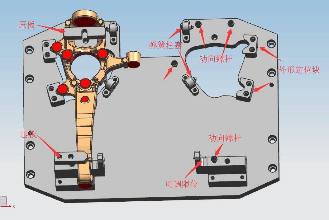 汽车转向节夹具方案新鲜出炉