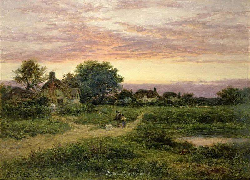 横跨两个世纪的著名英国风景画家本杰明威廉姆斯利德油画欣赏