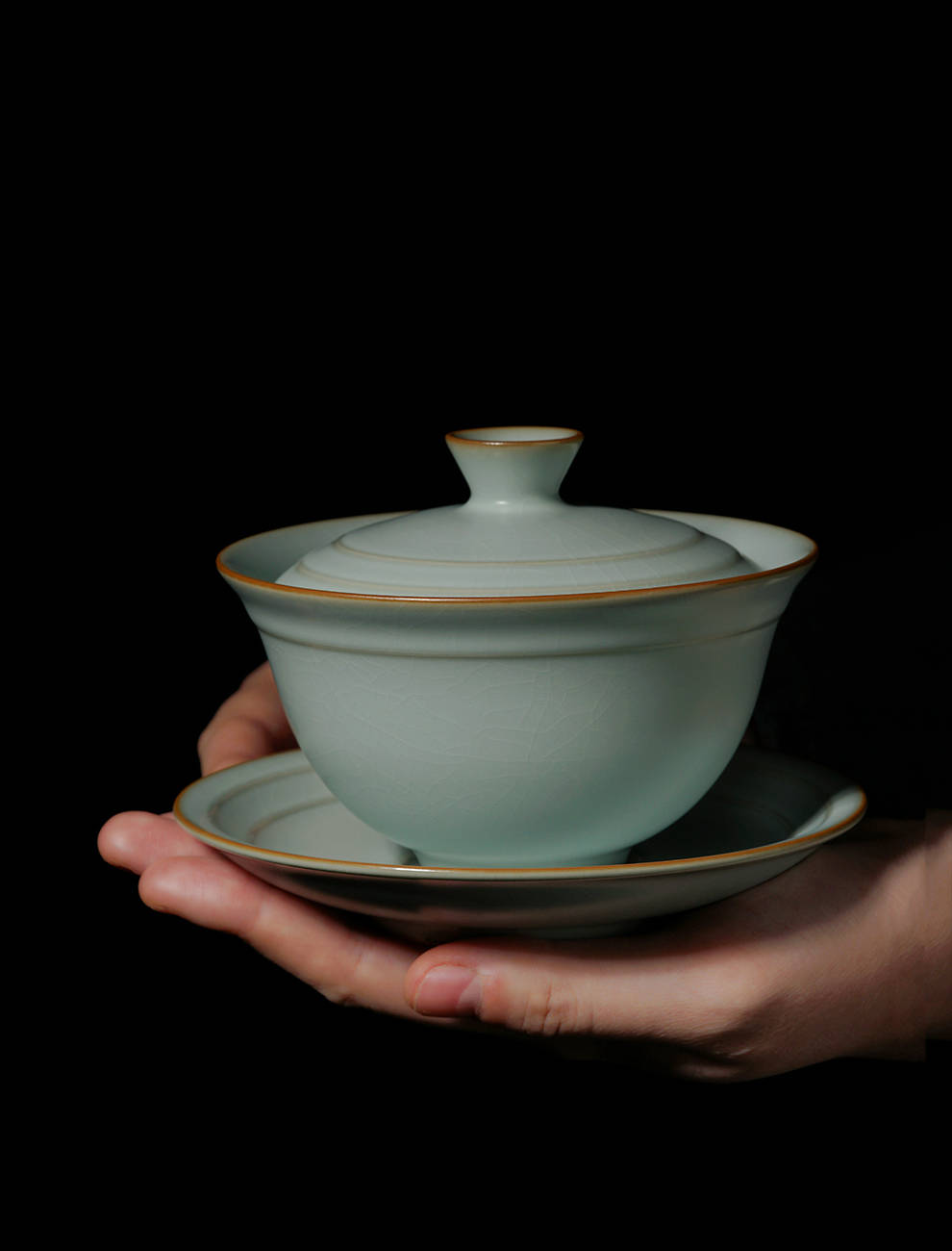 汝瓷盖碗丰饶容量三五成席