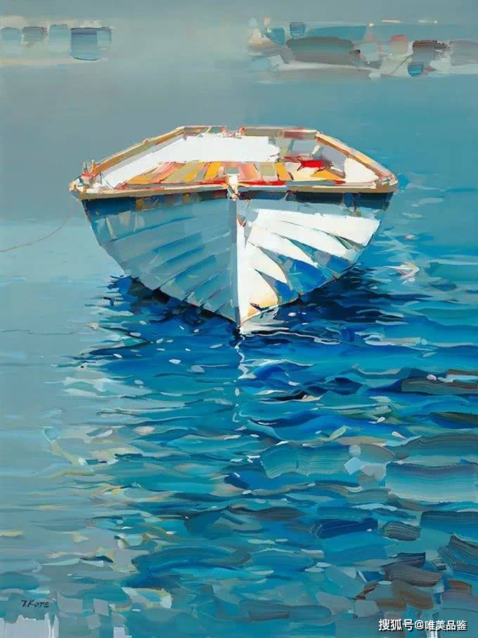 流光溢彩的奔放笔触烘托出通灵澄澈的气质美女