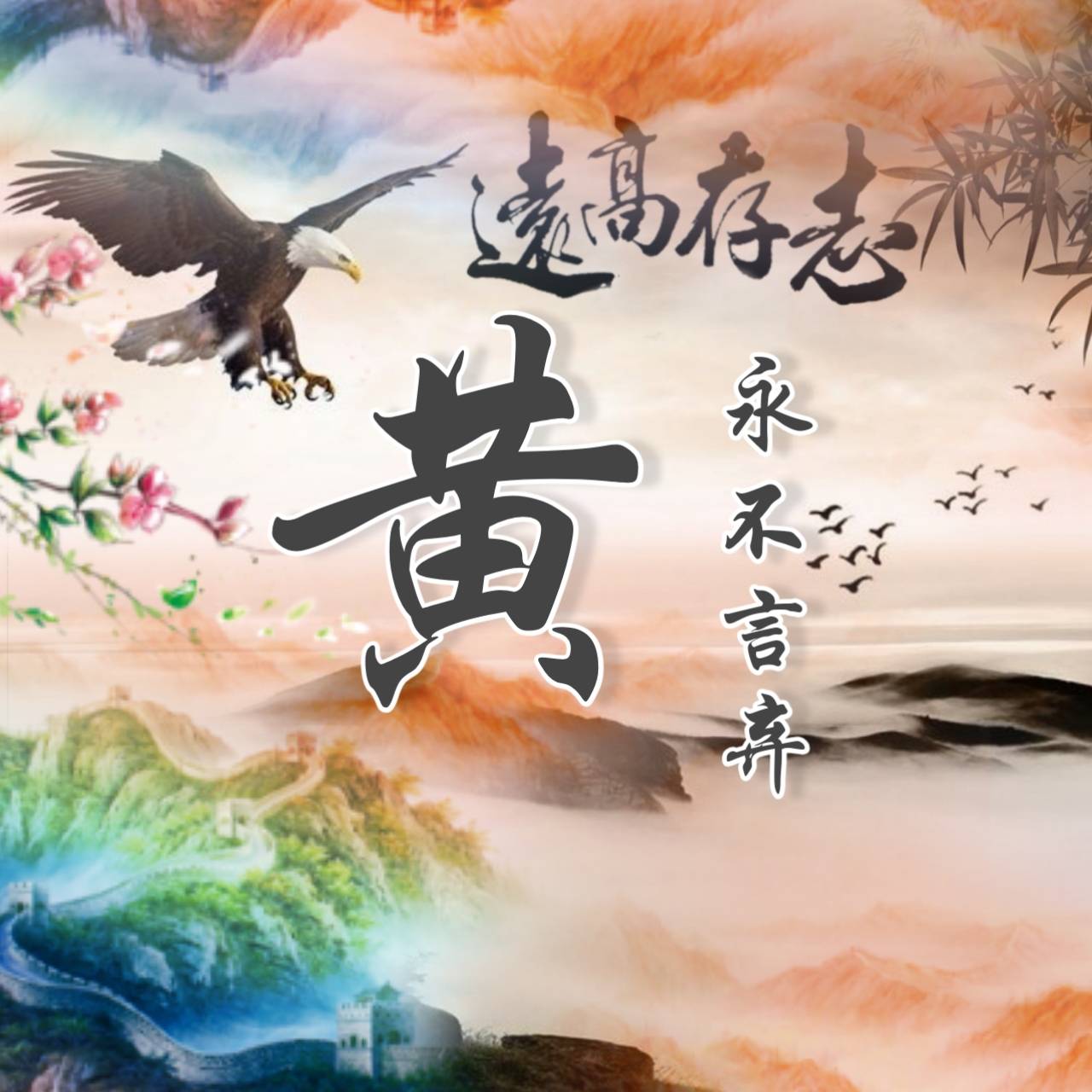 大鹏展翅志存高远超好看的姓氏头像