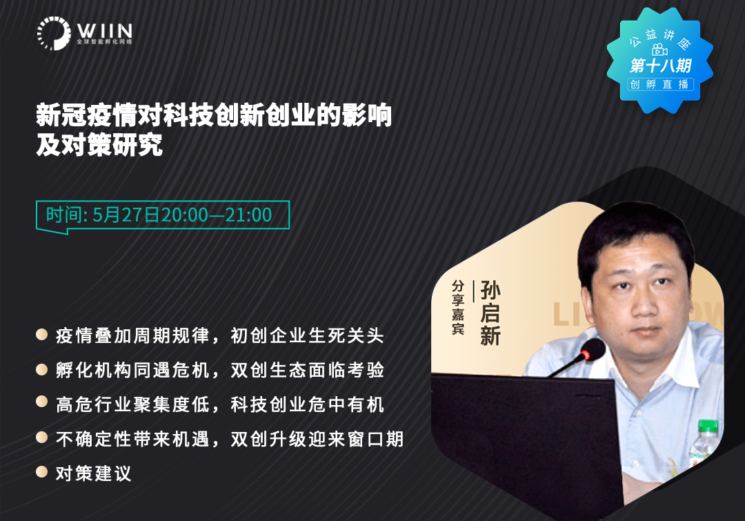 科技部火炬中心孵化器管理处副处长孙启新主题分享创孵直播实录