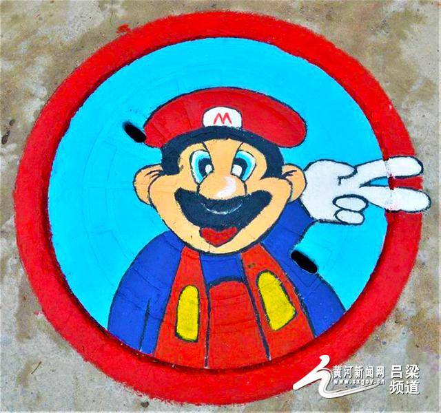 山西徐特立高级职业中学团员青年爱国卫生校园井盖涂鸦大赛