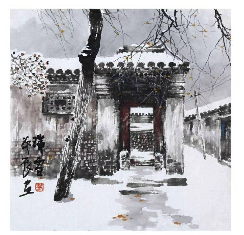 走进邵辰先生画中的北京胡同,犹如进入了中国历史博物馆,它丰厚的文化