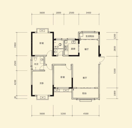 居體驗建面約137﹐闊尺三居金芙蓉國際廣場 三室兩廳兩衛有時間的光澤