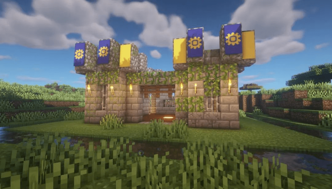 我的世界超实用的简易城堡现场教学只要有手就能学会