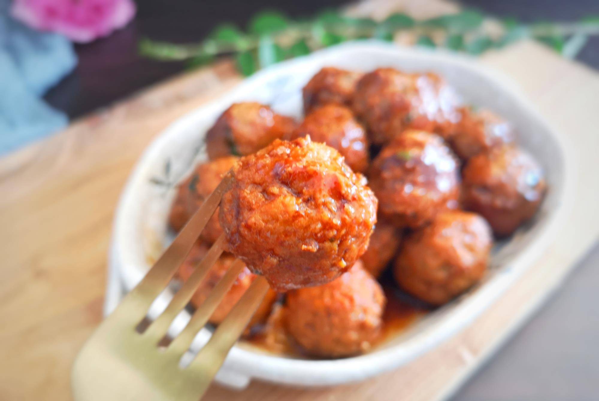 适合夏天的红烧丸子不油炸不上火更健康