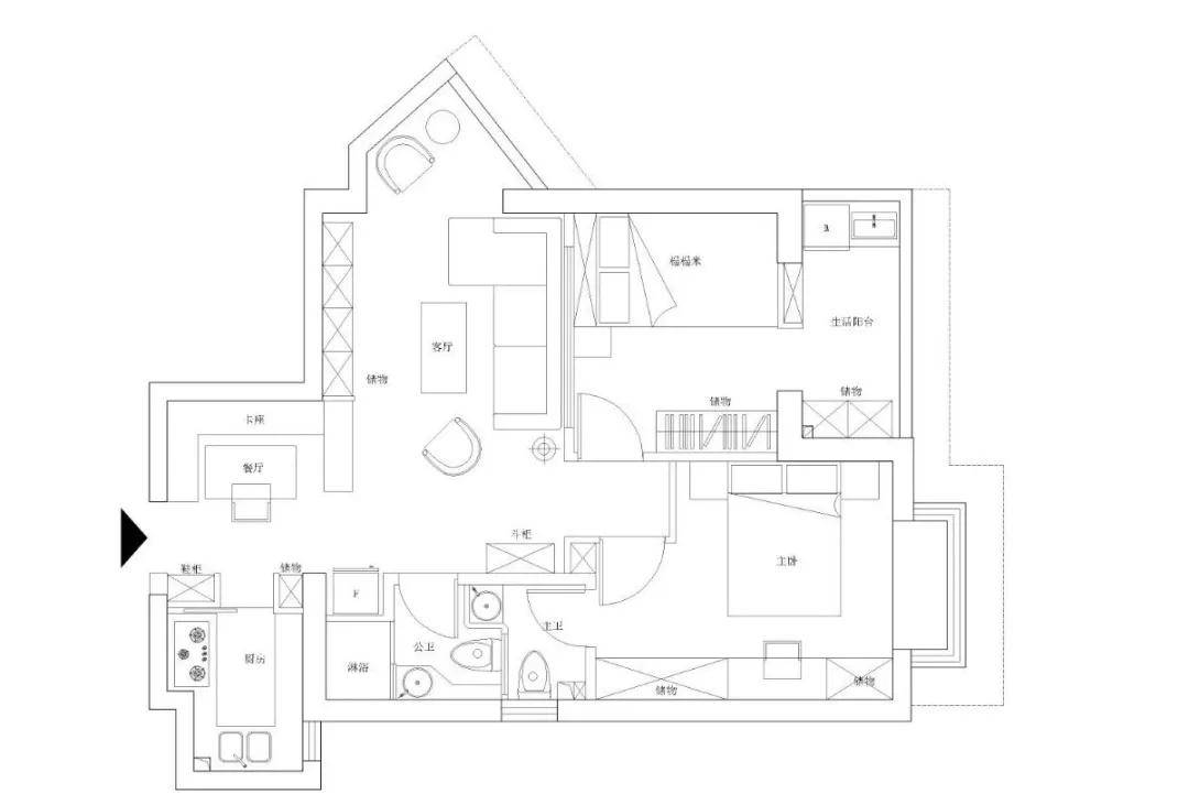 78㎡簡約溫馨日式兩居卡座榻榻米全屋定製櫃收納力max