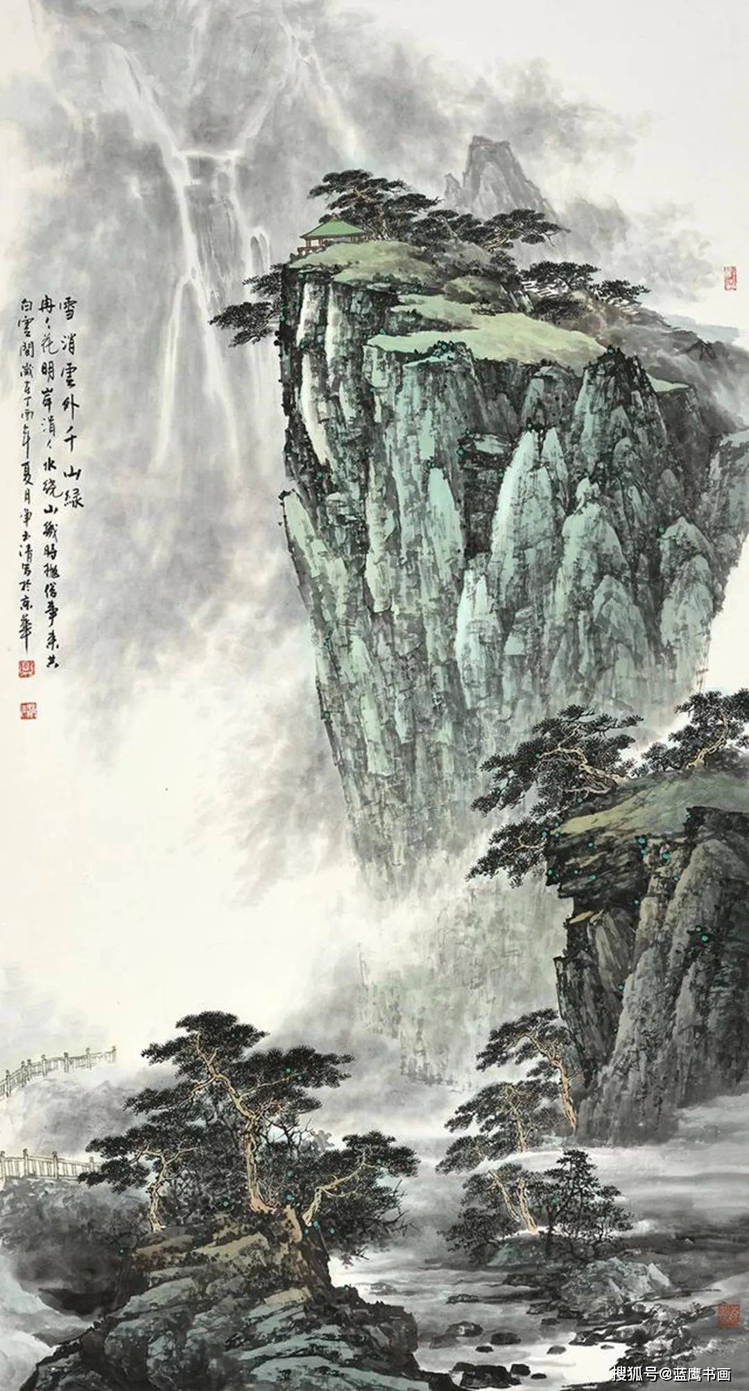 原創不吝筆墨精雕細琢單玉清的恢弘山水展現大師韻味