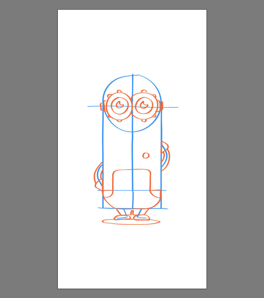 超级详细的ai绘制一组小黄人教程