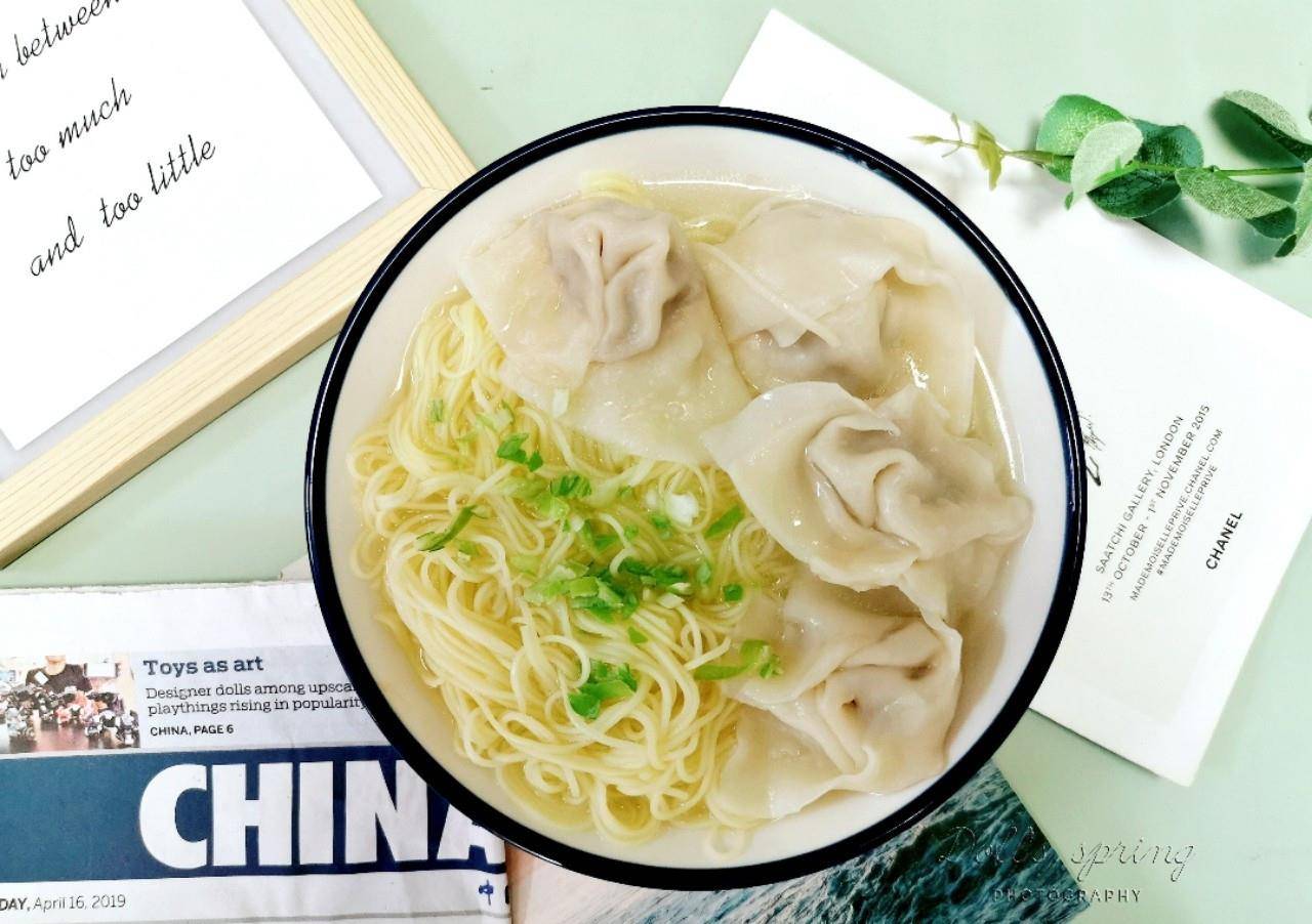 原创馄饨面简单又好吃的做法,口感爽滑,两分钟学会,营养又美味