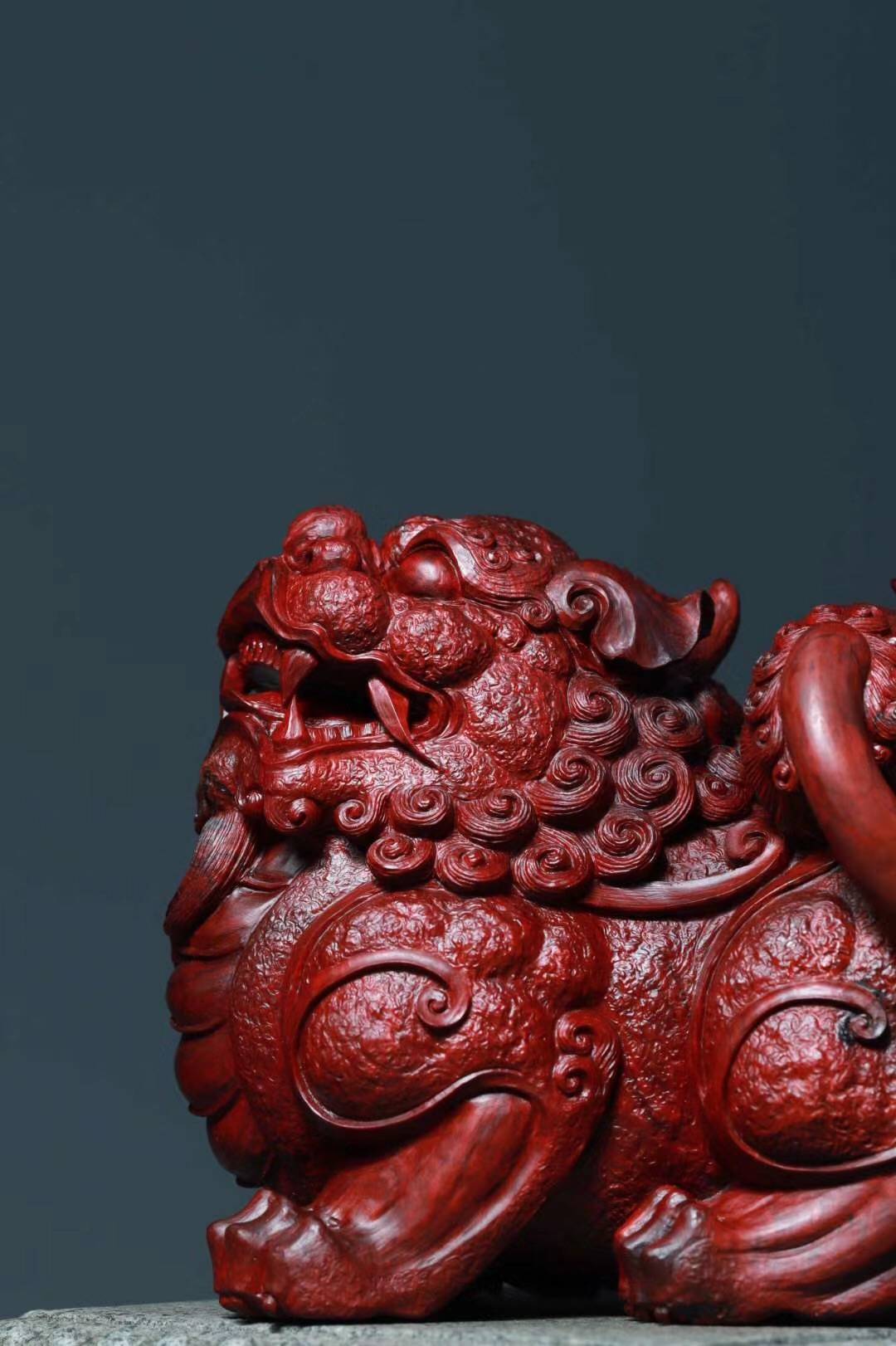 小叶紫檀 | 貔貅 大口径老料整雕