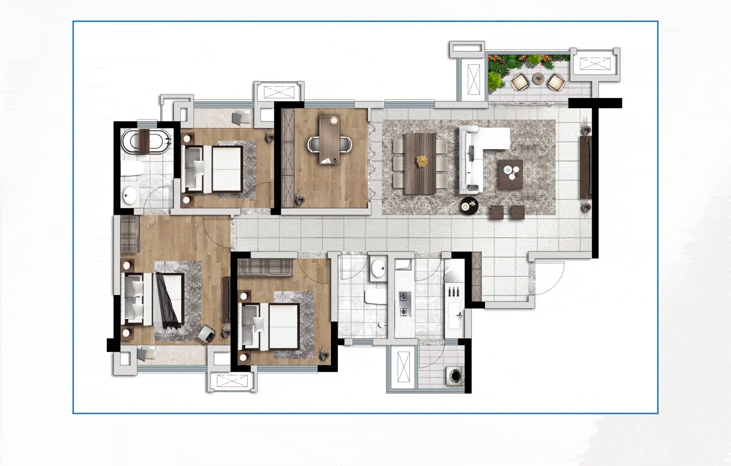 香颂天府·b1-126户型图