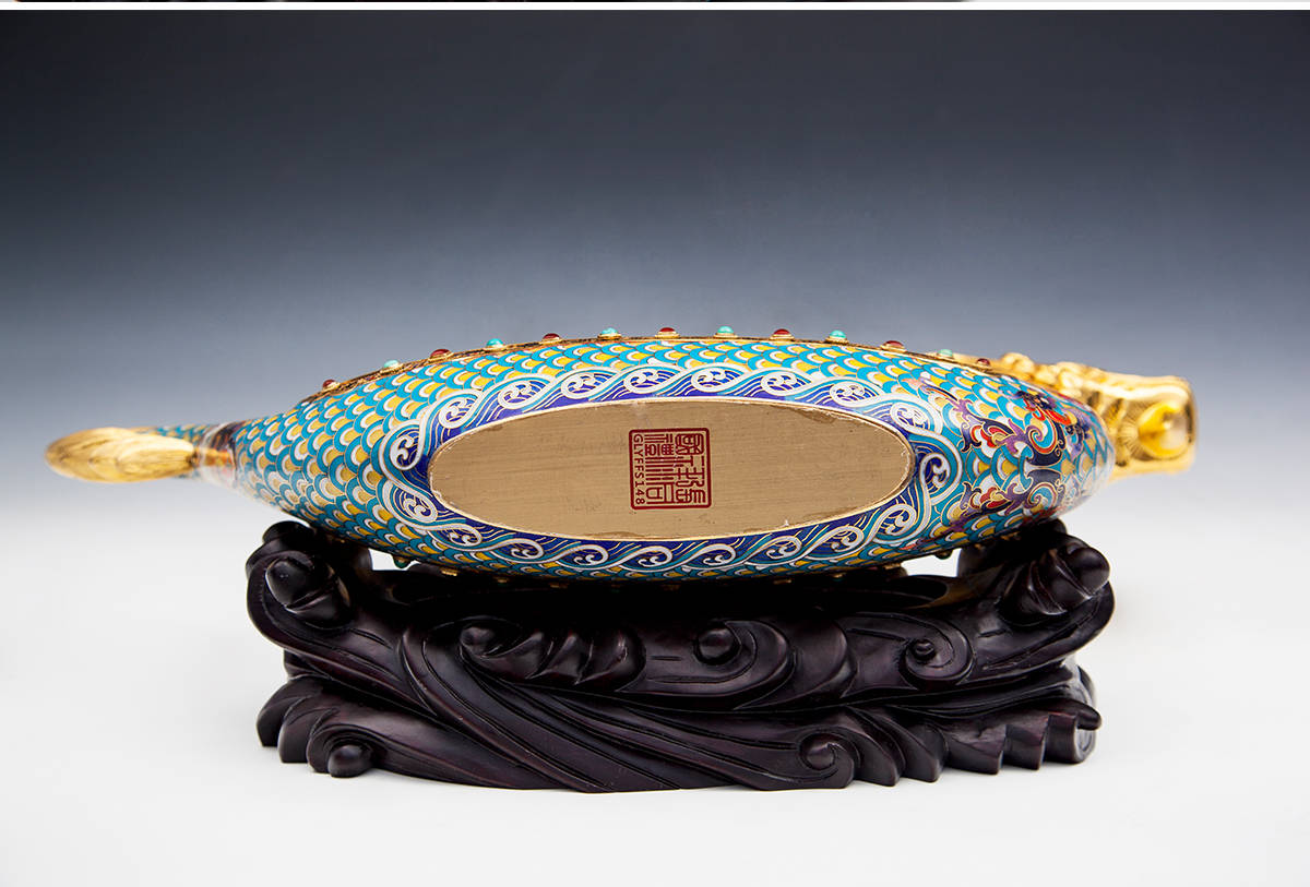 张同禄景泰蓝一帆风顺帆船