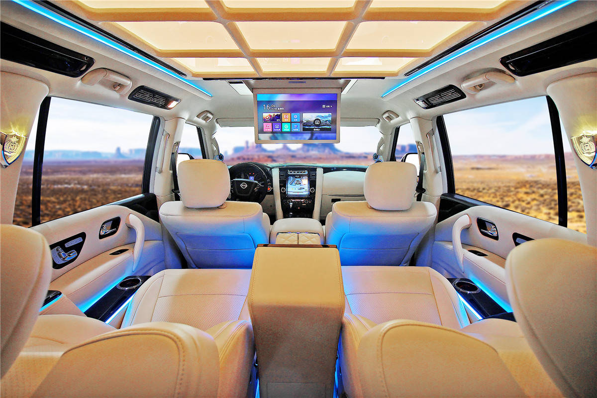 日产途乐奢华内饰改装内部高清图合集