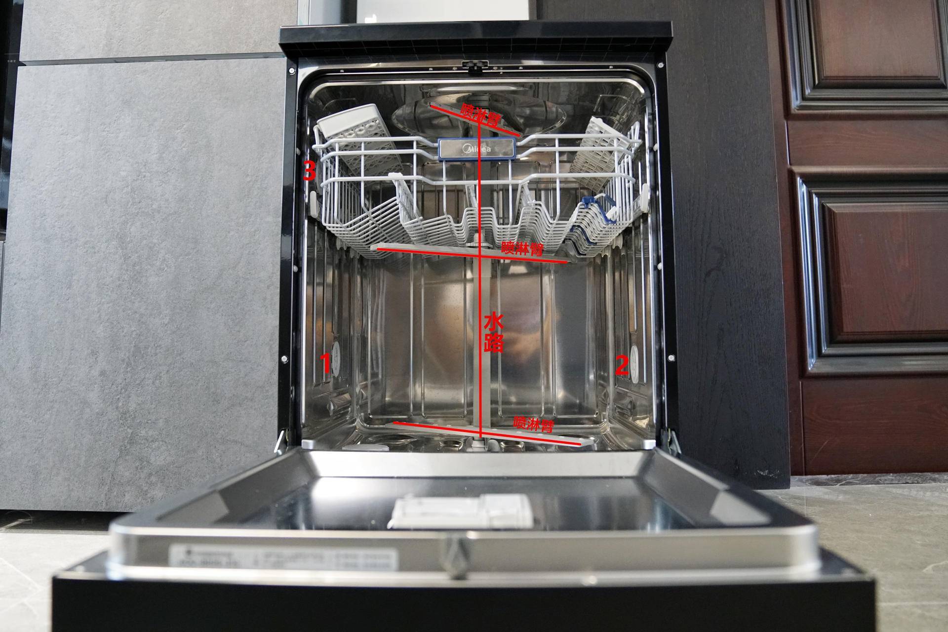 美的洗碗机内部结构图片