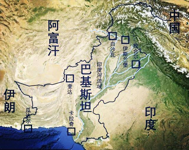 巴基斯坦等高线地形图图片