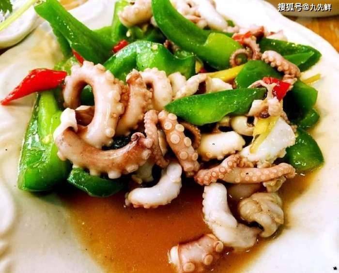 青椒炒章鱼