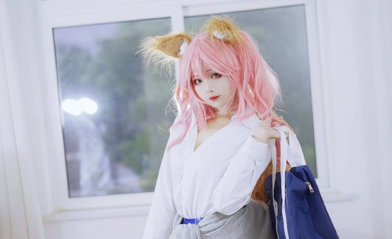 《fgo》玉藻前cos ,"master,你喜欢陪小玉上学么?