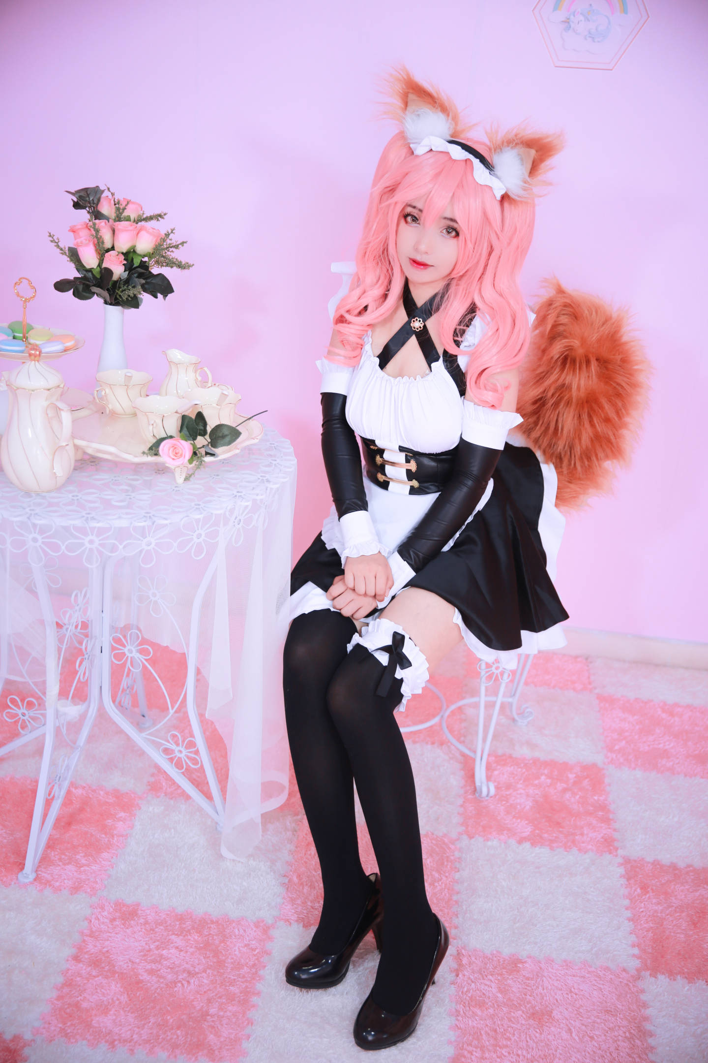 每日图鉴大赏,日版妲己玉藻前cos,萌萌哒的狐妖也可魅惑心神!_安倍泰