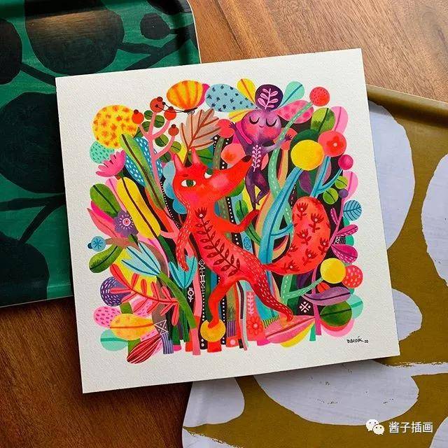 插画helendardik色彩斑斓的儿童装饰画