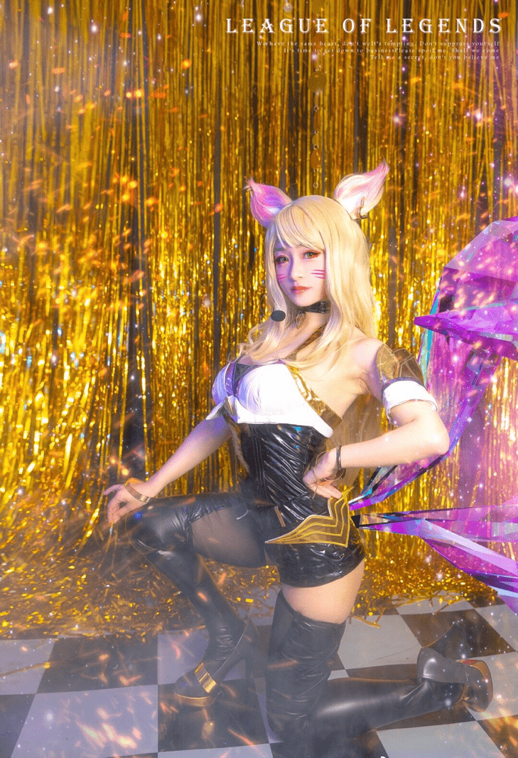 这双黑皮袜肉腿杀伤力太强了kda阿狸cos赏析