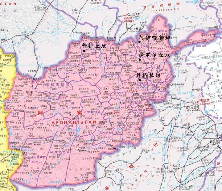 阿富汗地理位置图片图片