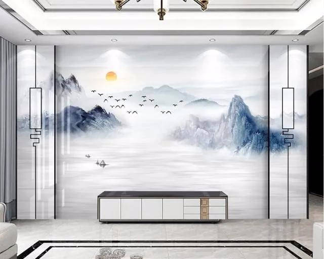 济南妙彩金饰画 :简欧式原创电视背景墙,古典艺术与现代艺术的完美