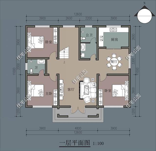 原创农村自建房宅基地宽12米进深12米怎么设计好