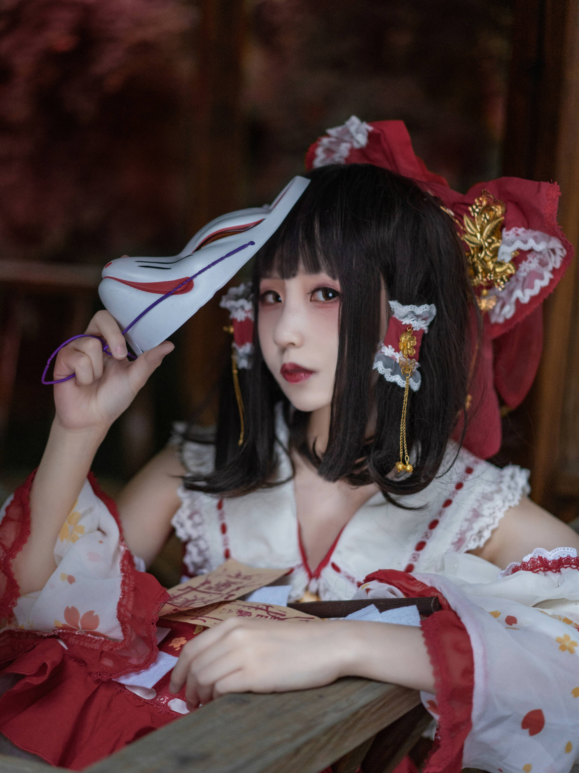 cos:东方project-想和博丽灵梦一起来幻想乡看书嘛