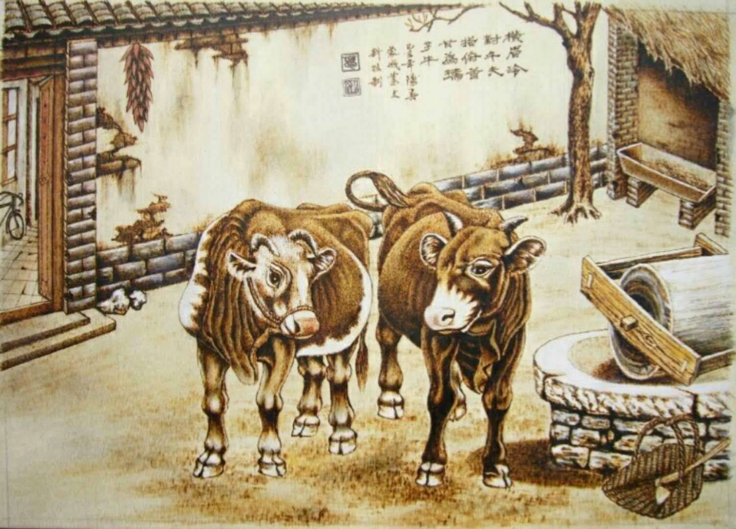 著名艺术家葛文科烙画作品鉴赏