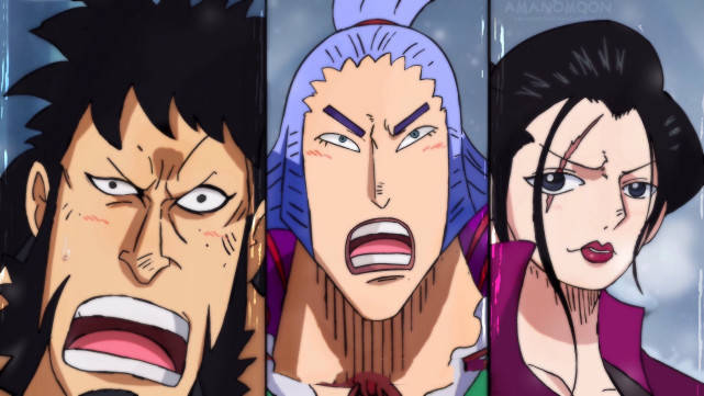 海贼王:新赤鞘九侠挑战凯多,胜算能有多大?毕竟还有王者路飞