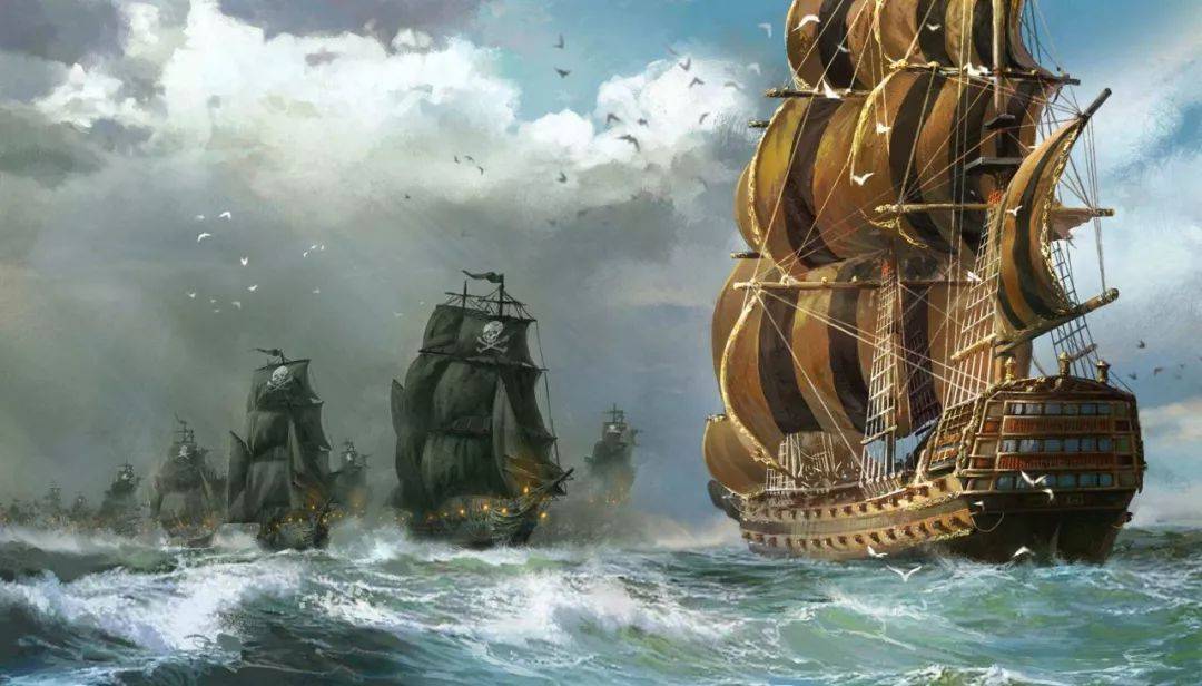 哥伦布的船队于1498年5月3日第三次开出,到达加那利群岛后,只有3只船