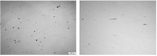 图8-100 氧化物夹杂 图8-101 硫化物夹杂和氧化物夹杂
