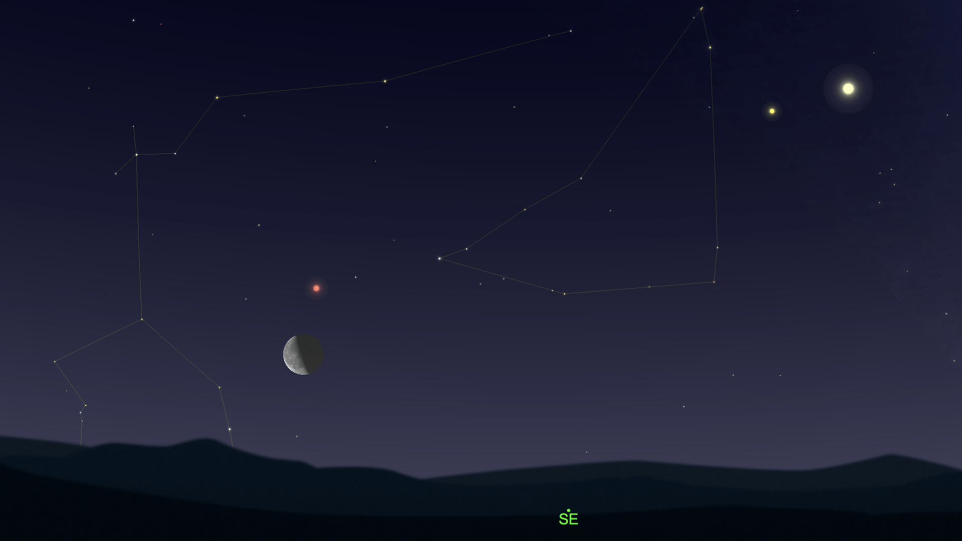 請定好您的鬧鐘,今天,夜空將會上演火星伴月天文景觀