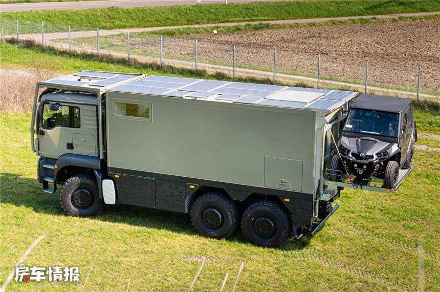 见识下顶级房车69l柴油机6轮驱动续航3300公里独立生存14天