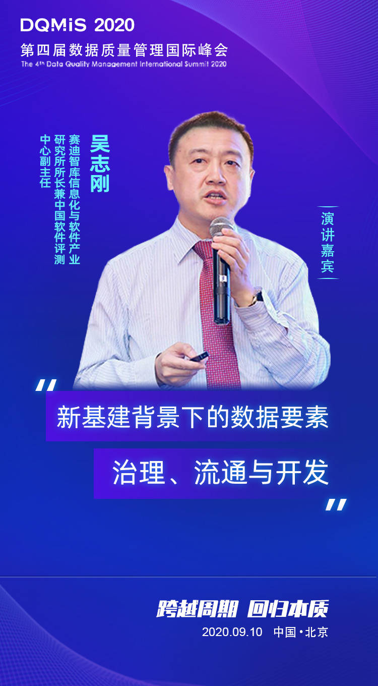 赛迪智库信息化与软件产业研究所所长吴志刚确认出席dqmis 2020