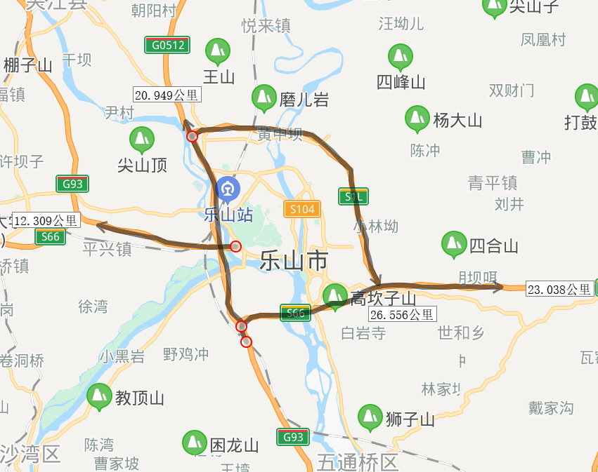 2020年乐山市各区县高速路里程排名犍为第一看看你家乡第几