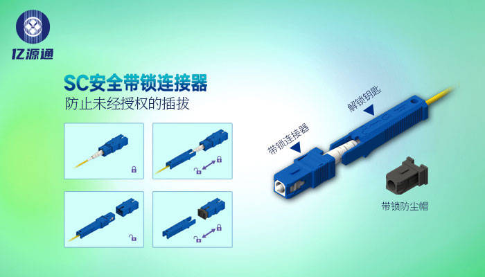mpo/sc/lc安全带锁连接器