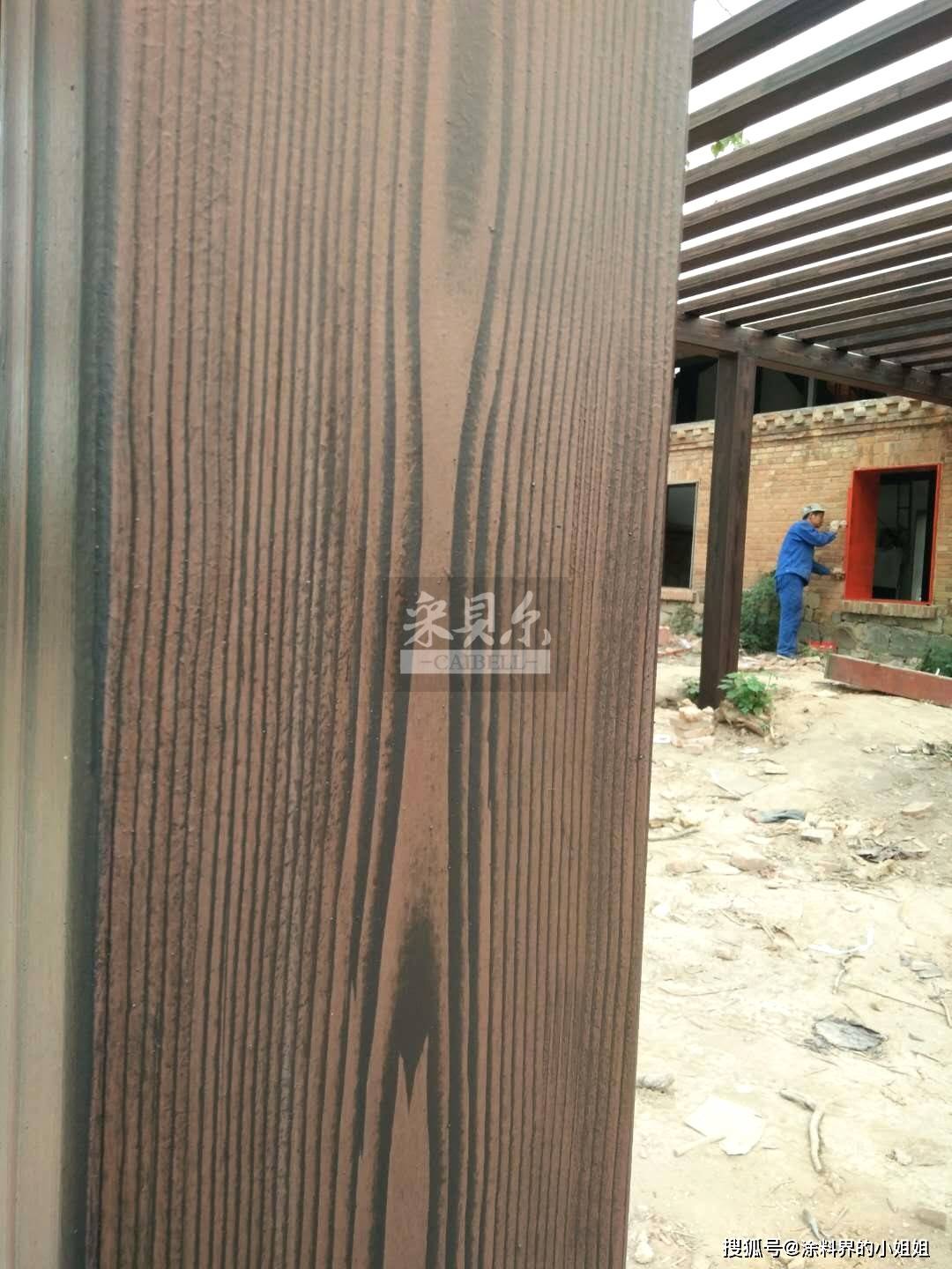 广西景区仿古木纹漆施工 护栏木纹漆