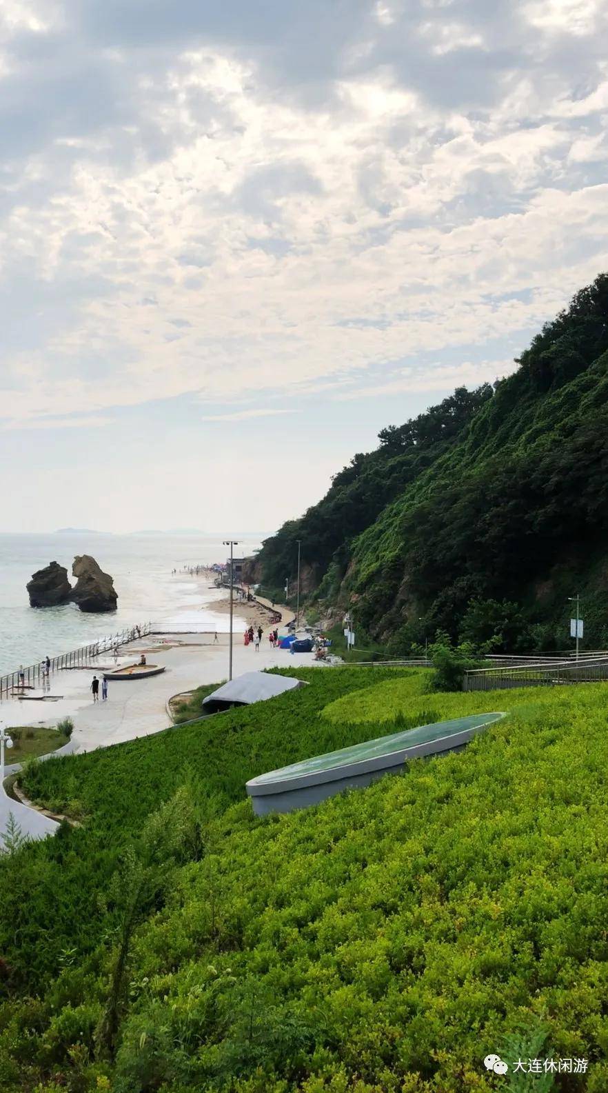 原创大连市内藏着一个宝藏海滨浴场!景美滩平,关键还免费!