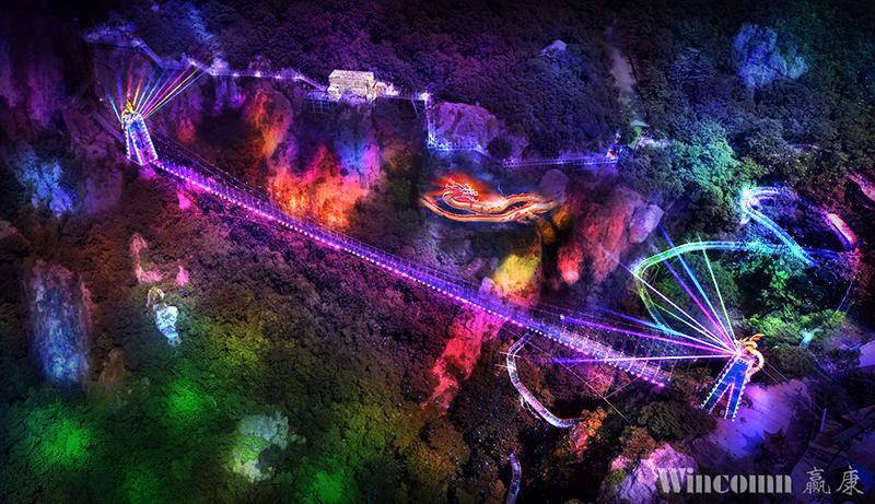 马仁奇峰奇妙夜正式开启，赢康为景区设计精品夜游项目