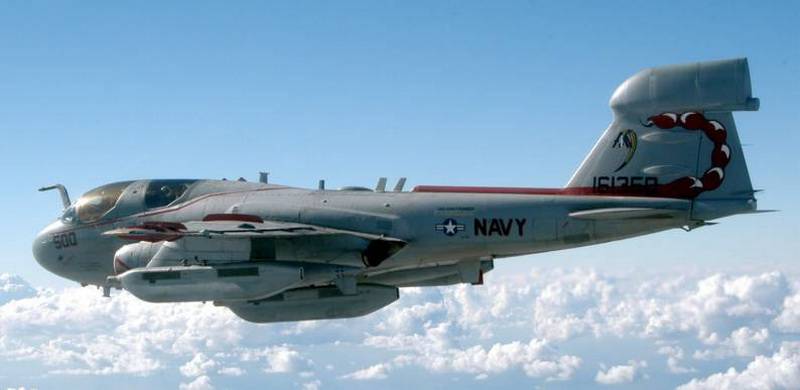 的ea-6b徘徊者电子战飞机,2009年该中队开始换装ea-18g1991年1月21日
