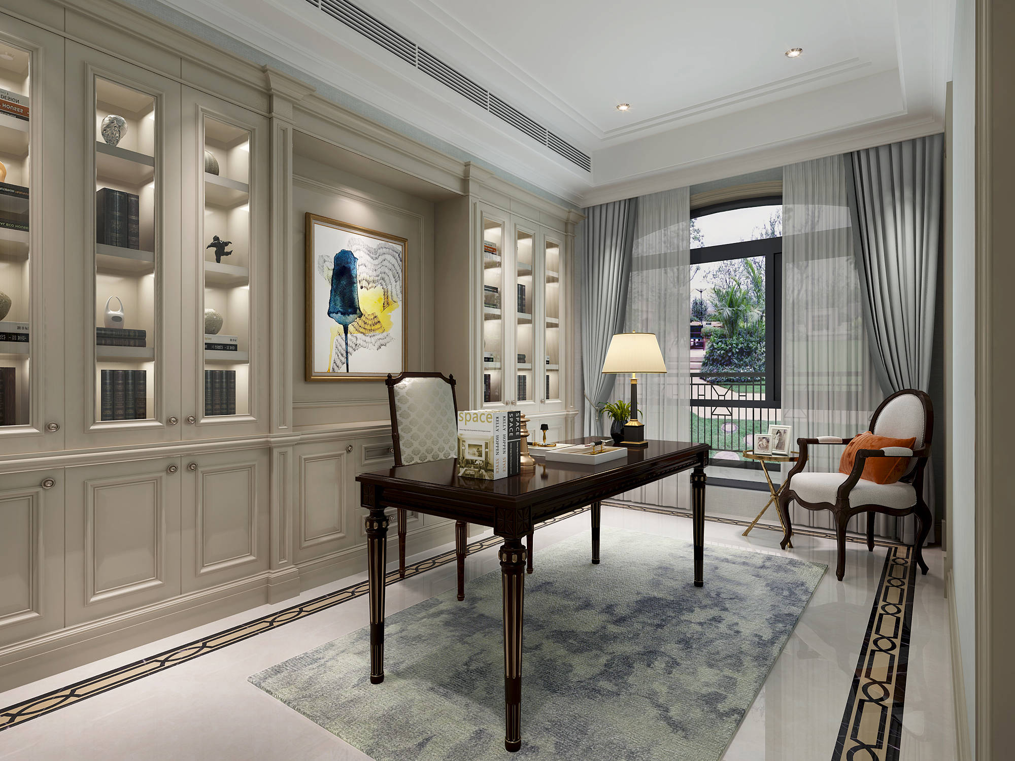 常州别墅装修:当纯白遇上法式,是清新又奢华的美感