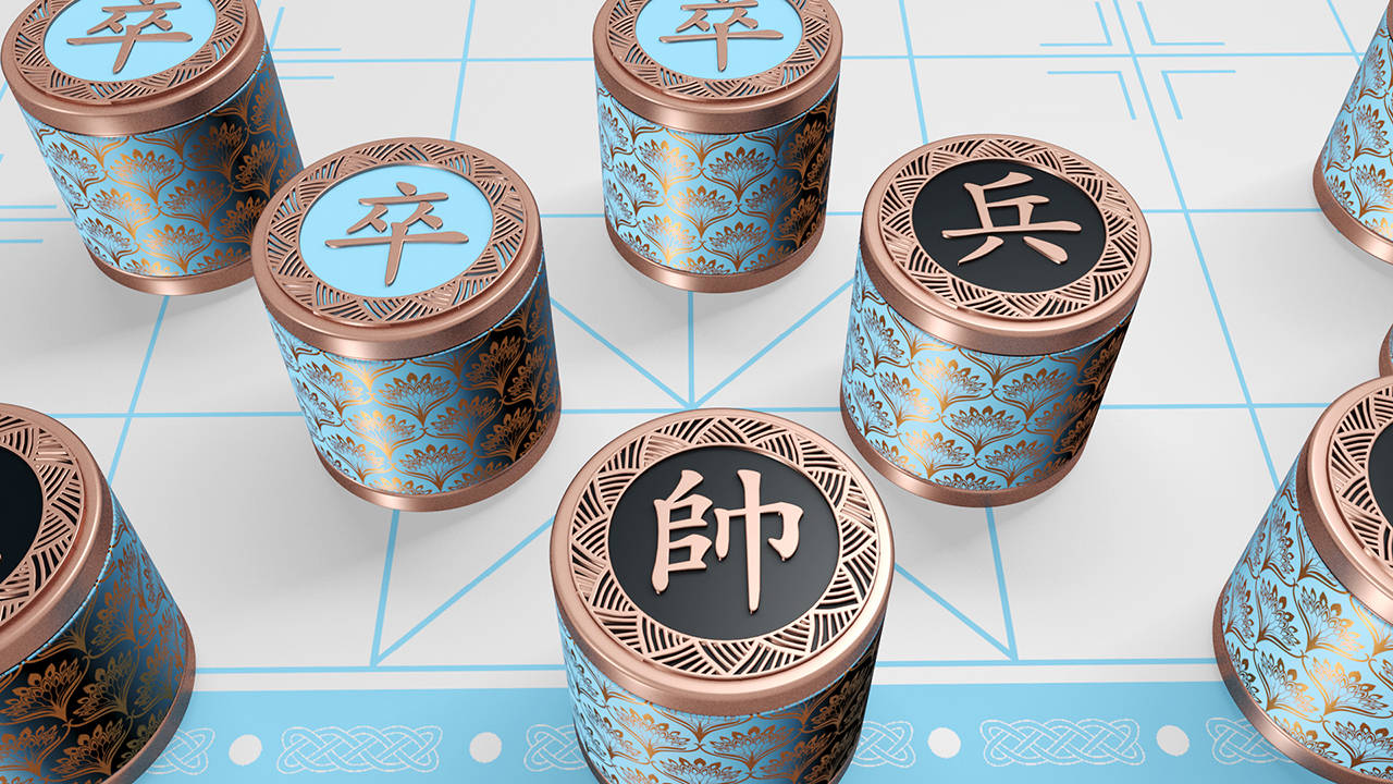 设计 x 普润心堂茶x七星聚会|茶与棋,即可玩赏又能饮用_棋子_中国象棋