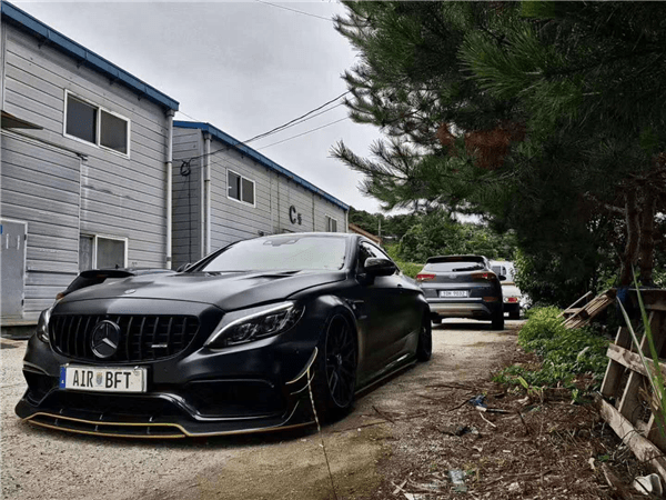 奔驰c63amg改装airbft气动避震瞬间释放低趴魅力李洋讲解