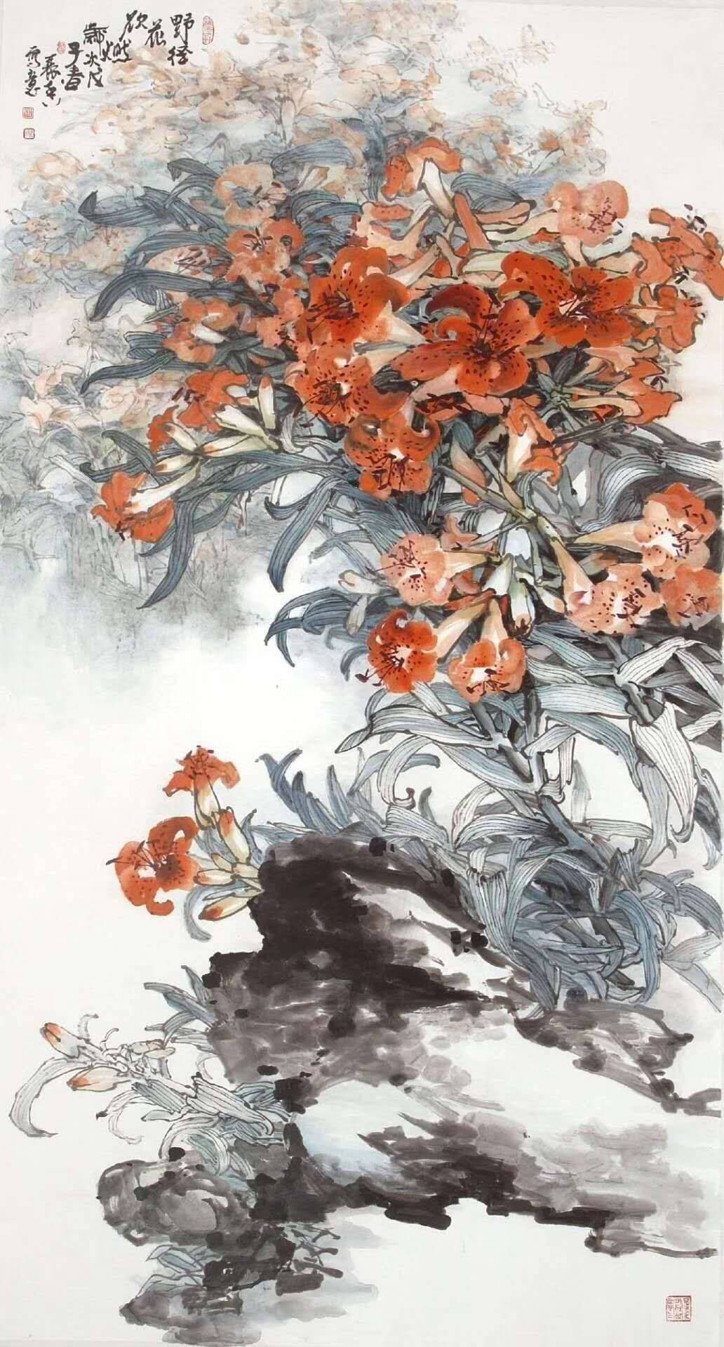 郭丽香|中国著名花鸟画家郭丽香精品作品赏析