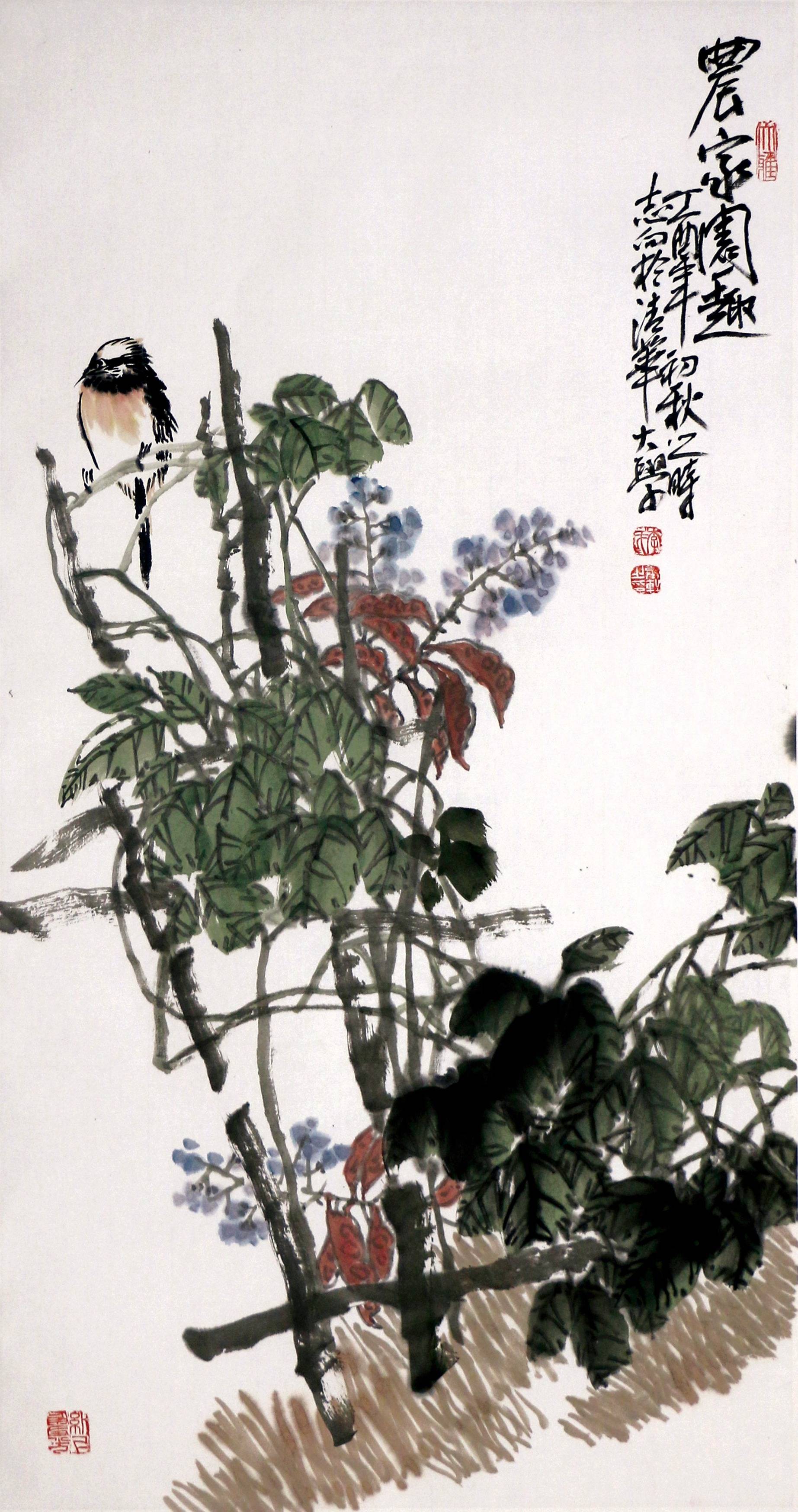 京海墨韵李志向的花鸟画清新雅致多情传神